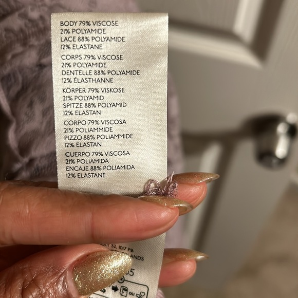 NWT Anthropologie V-Neck Lace Twofer Sweater Dress - Picture 8 of 10